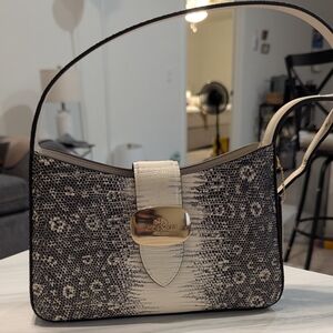Coach Black and Cream Shoulder Bag